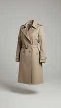 Beiger Trenchcoat mit Struktur