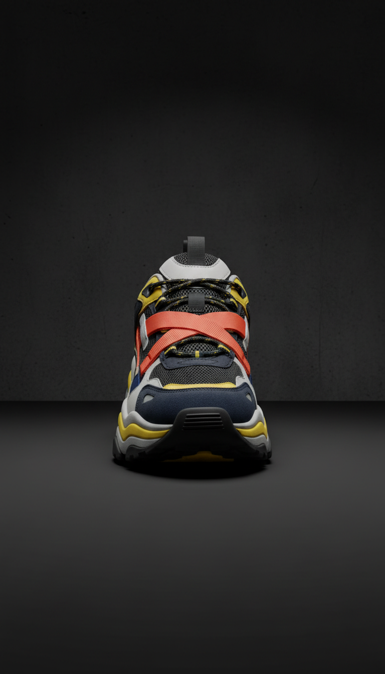 Chunky Designer-Sneaker mit Plateau