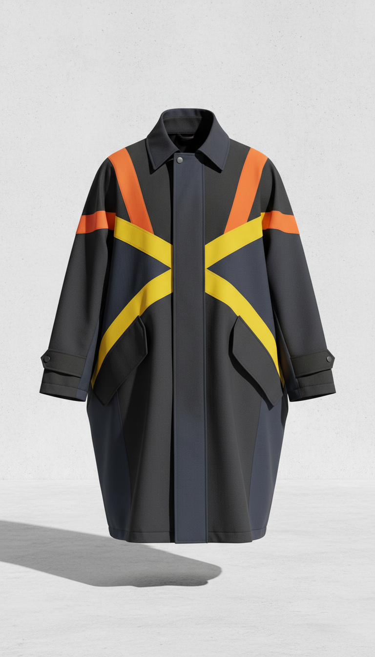Oversized Trenchcoat aus Tech-Material